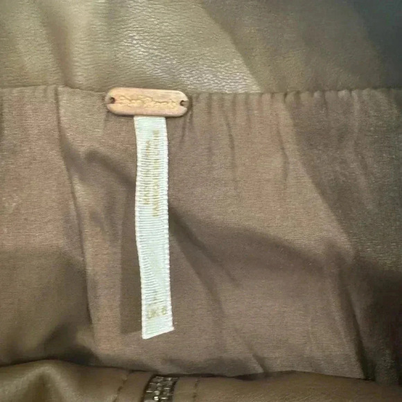 Free People Layla Faux Leather Miniskirt in Brownstone - Picture 5 of 7